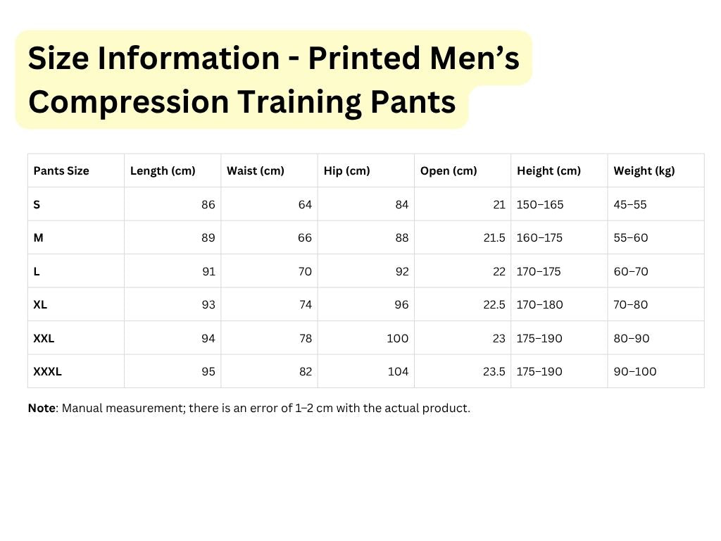 Printed Men’s Compression Training Pants