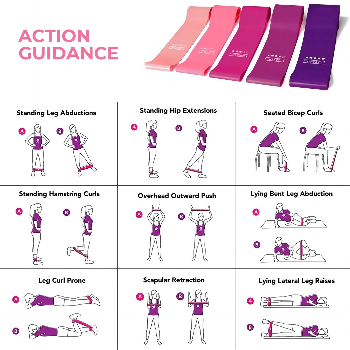 Yoga Exercise Resistance Loop Bands