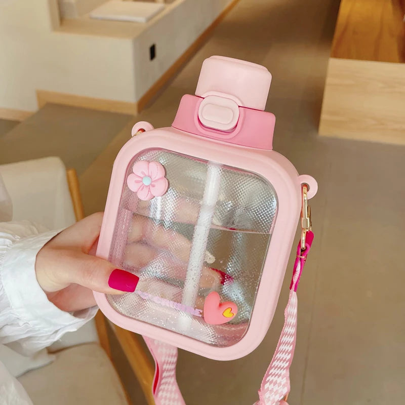 Kawaii Flat Water Bottle