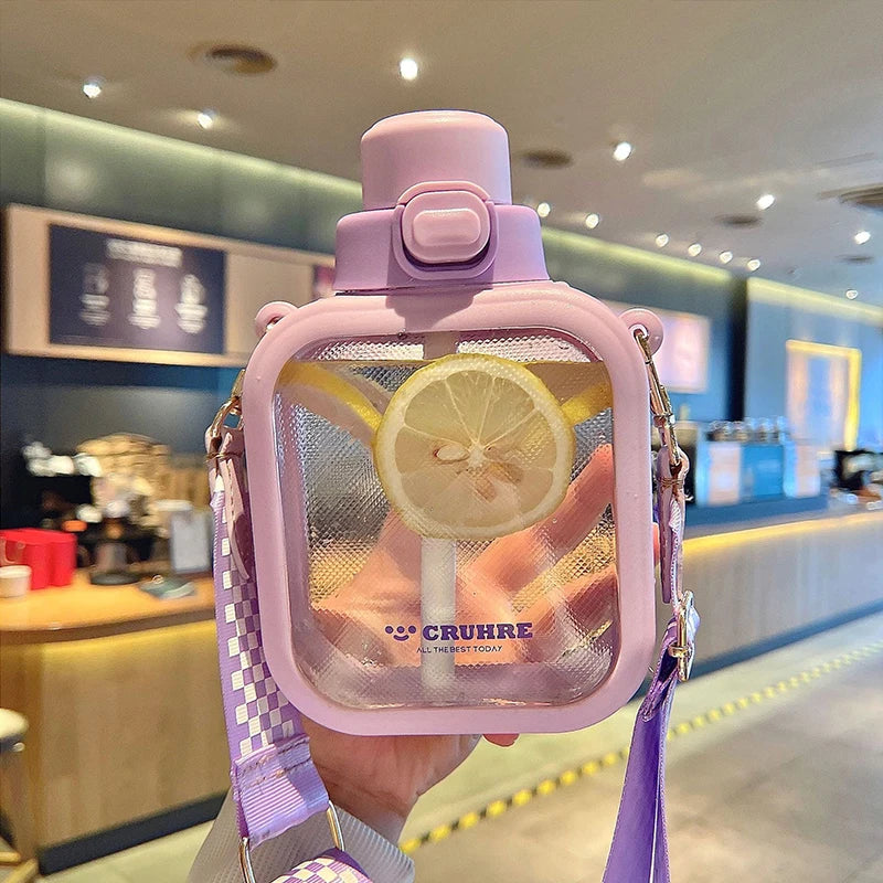 Kawaii Flat Water Bottle