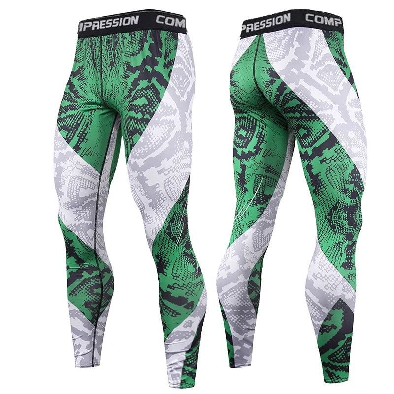 Printed Men’s Compression Training Pants