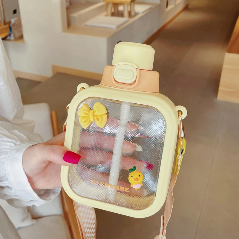 Kawaii Flat Water Bottle