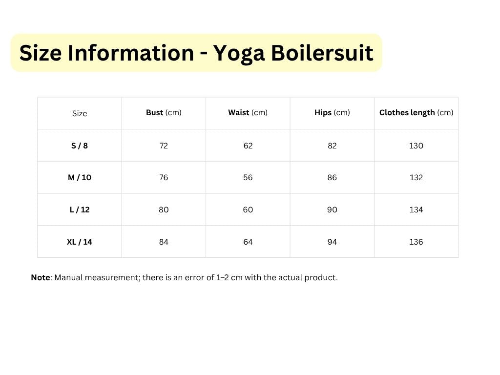 Yoga Boilersuit – Long Sleeved