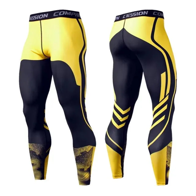 Printed Men’s Compression Training Pants