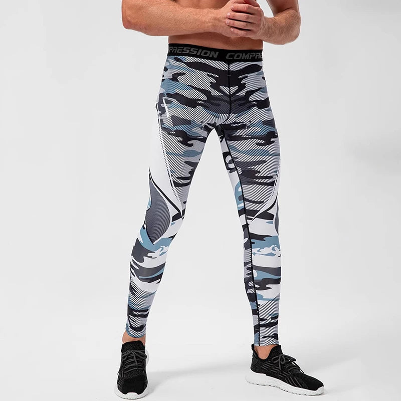 Printed Men’s Compression Training Pants