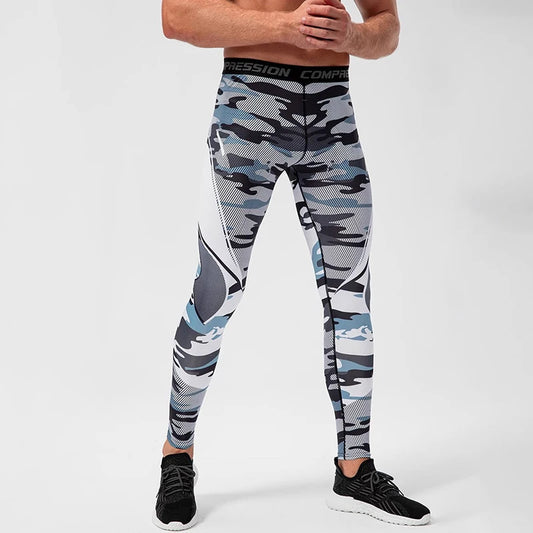 Printed Men’s Compression Training Pants