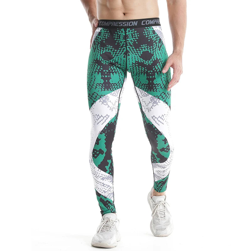 Printed Men’s Compression Training Pants