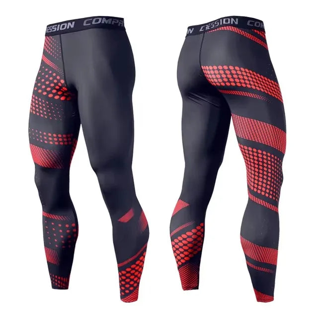 Printed Men’s Compression Training Pants