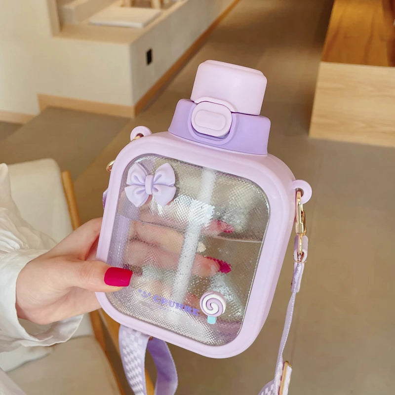 Kawaii Flat Water Bottle