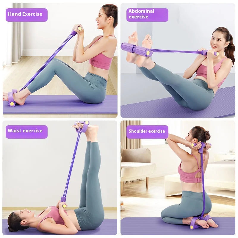 Multifunction Tension Rope Resistance Band with Pedal