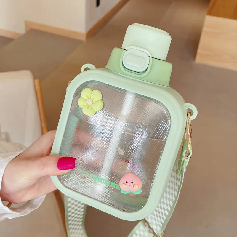 Kawaii Flat Water Bottle