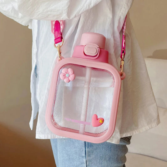 Kawaii Flat Water Bottle