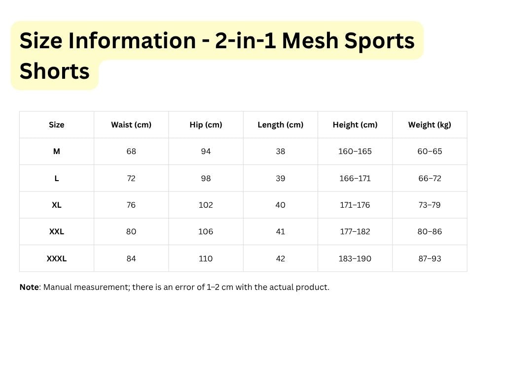 2-in-1 Mesh Sports Shorts